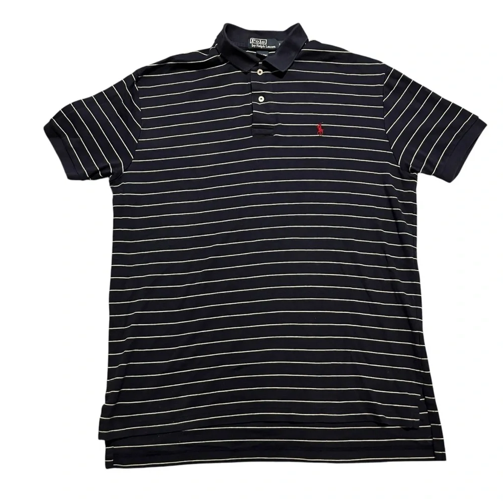 POLO by Ralph Lauren Navy/White Striped‎ Large